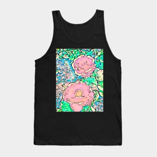 Pastel spray rose pattern Tank Top